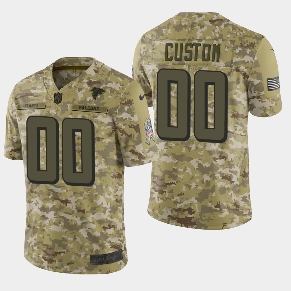 Men's Atlanta Falcons Customized Camo Salute To Service NFL Stitched Limited Jersey